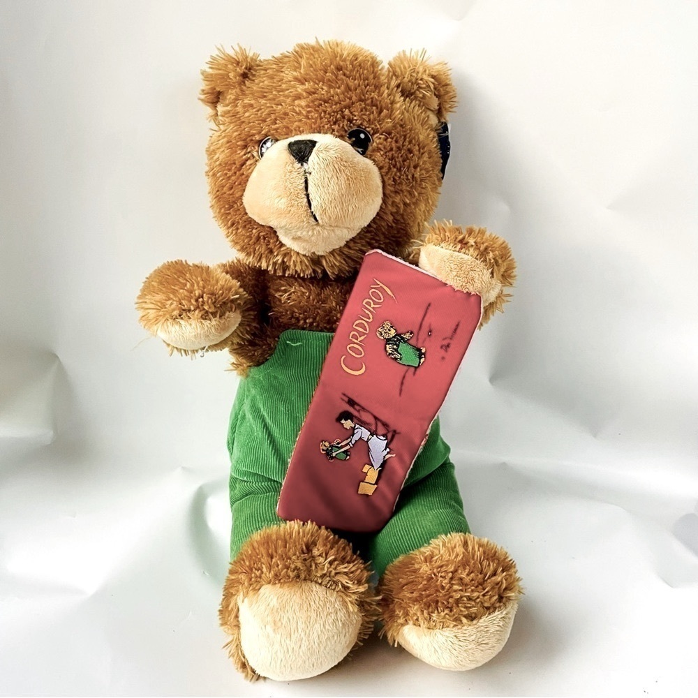 RARE Corduroy Talking Reading Bear Plush Stuffed Animal by Applause
